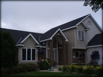 Reroofed home